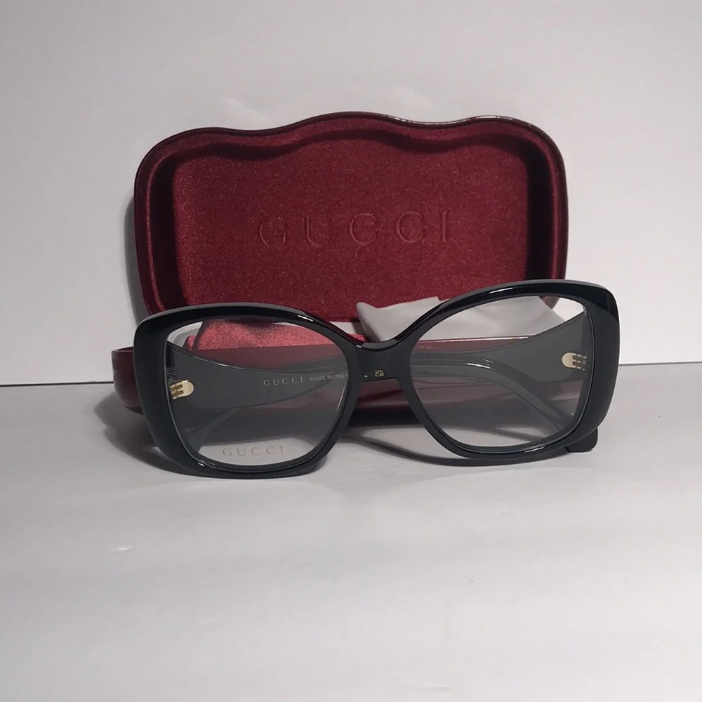 New Authentic Gucci GG1236o Black Women's Glasses - Picture 12 of 13